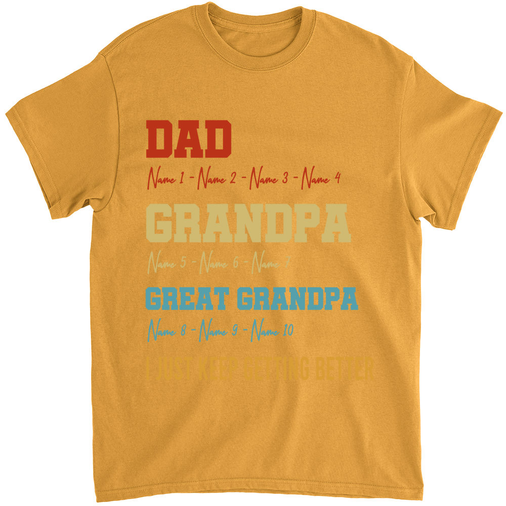 Dad, Grandpa, Great-Grandpa - T-Shirt - 2x