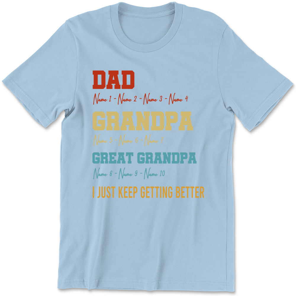 Father's Day 2023 - Personalized Dad Grandpa Great Grandpa Shirt