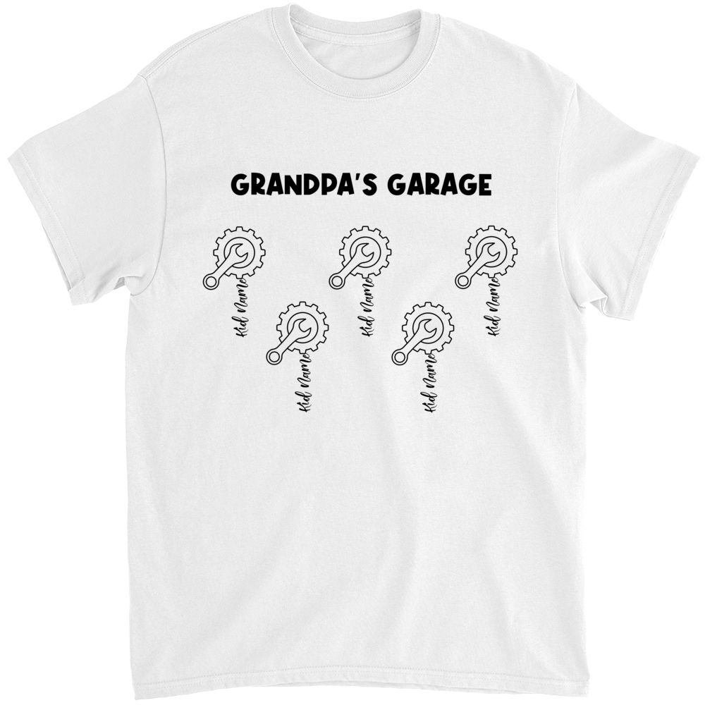 Father's Day 2023 - Personalized Dad's Garage Shirt, Custom Grandpa Little Helpers Shirt, Best Dad Shirt, Cool Dad Shirt, Gift For Daddy Father 30558_3