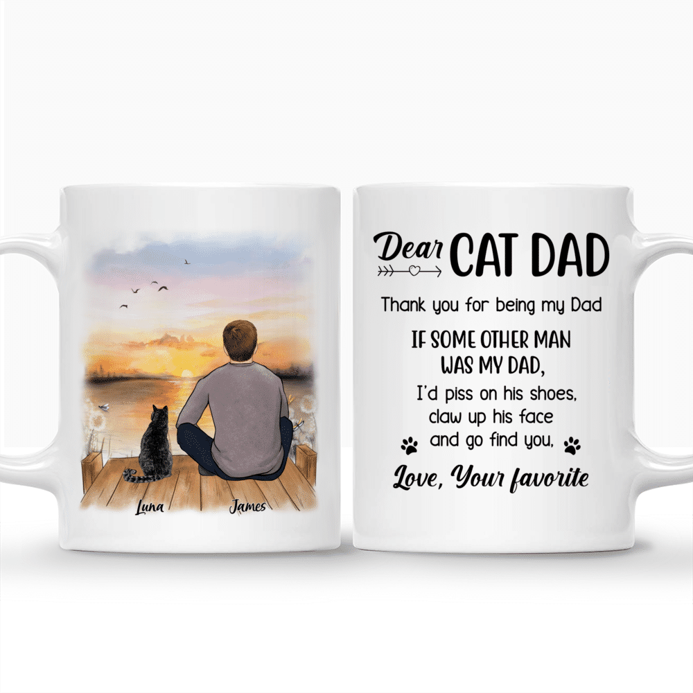 Man and Cats - Sunset - Dear Cat Dad Thank You For Being My Dad_3