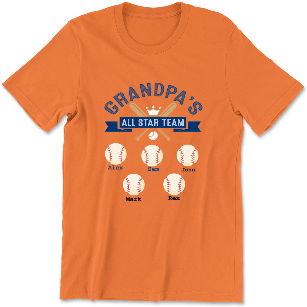 Father's Day 2023 - Personalized Granpa's All Star Team Shirt