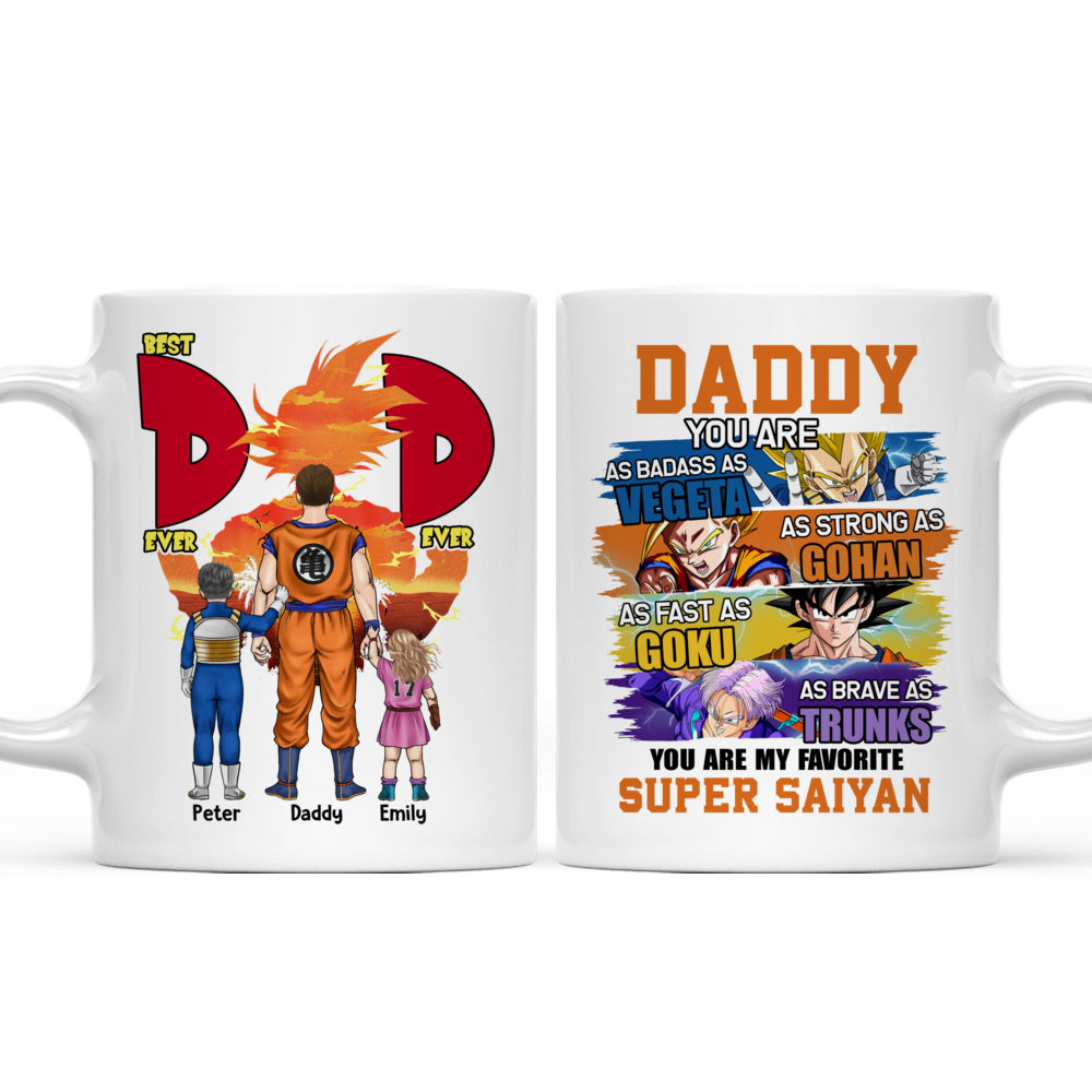 Personalized Mug - Father & Kids - Best Dad Ever Ever - You are As Badass as..._4