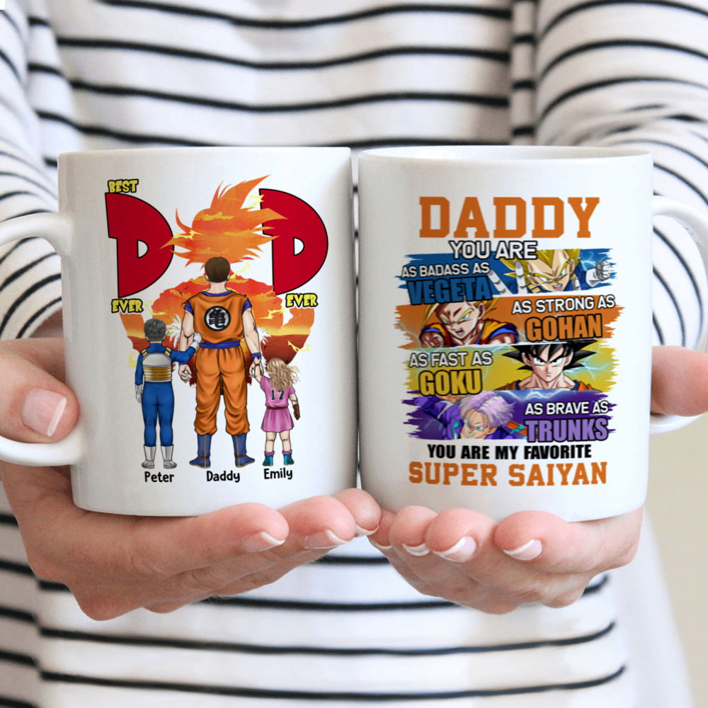 Personalized Mug - Father & Kids - Best Dad Ever Ever - You are As Badass as..._1