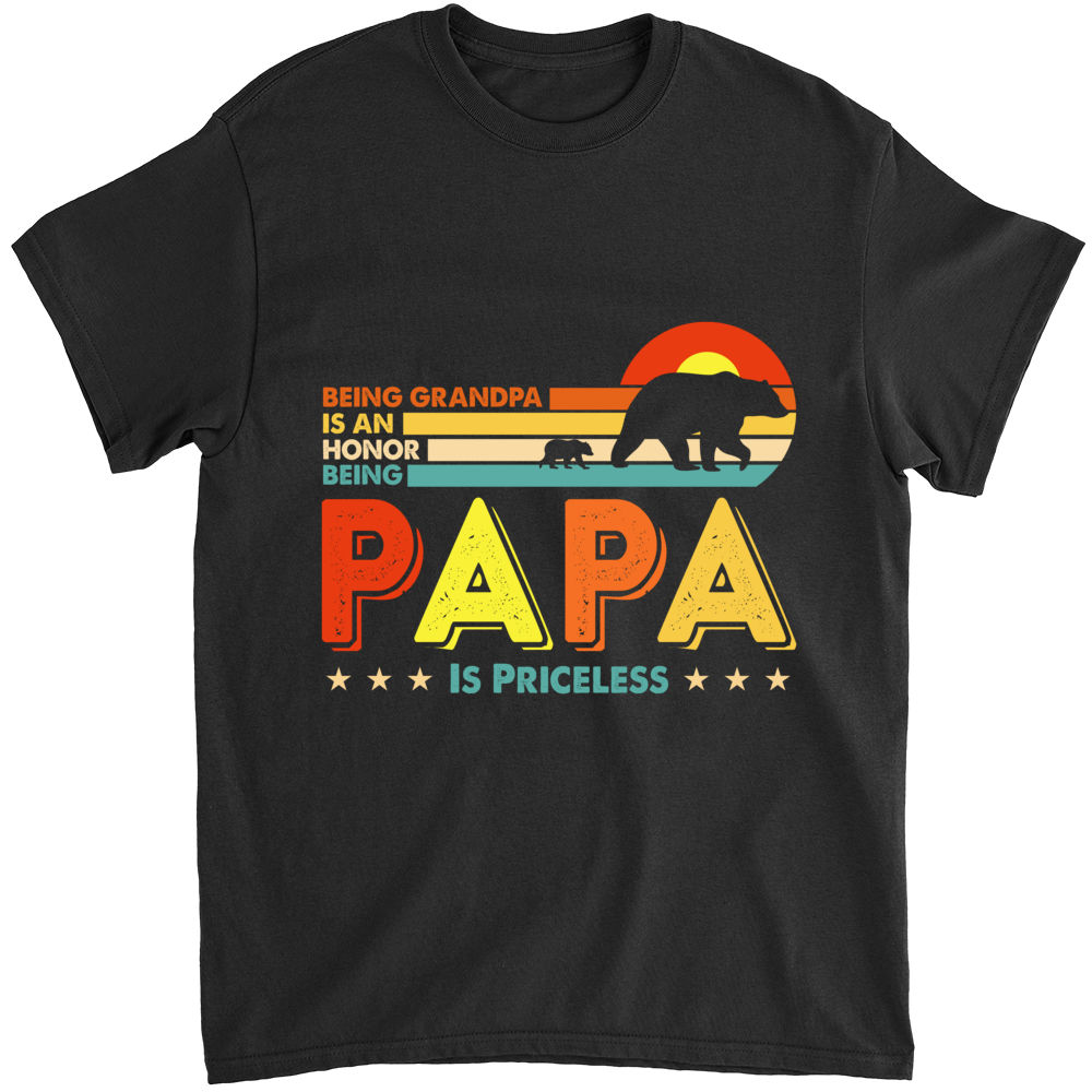 Father's day Gift - Being Grandpa Is An Honor Being Papa Is Priceless Shirt, Father's Day Shirts, Gift for Dad 30851_5