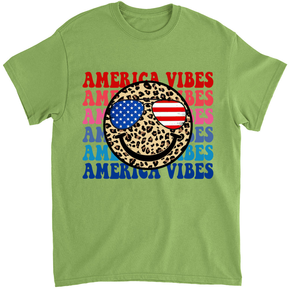 4th July shirts - Retro America Shirt, Comfort Color American VIBES Shirt, July  4th Leopard Shirt, Funny Graphic Shirt, 4th July Glasses Shirt 30870