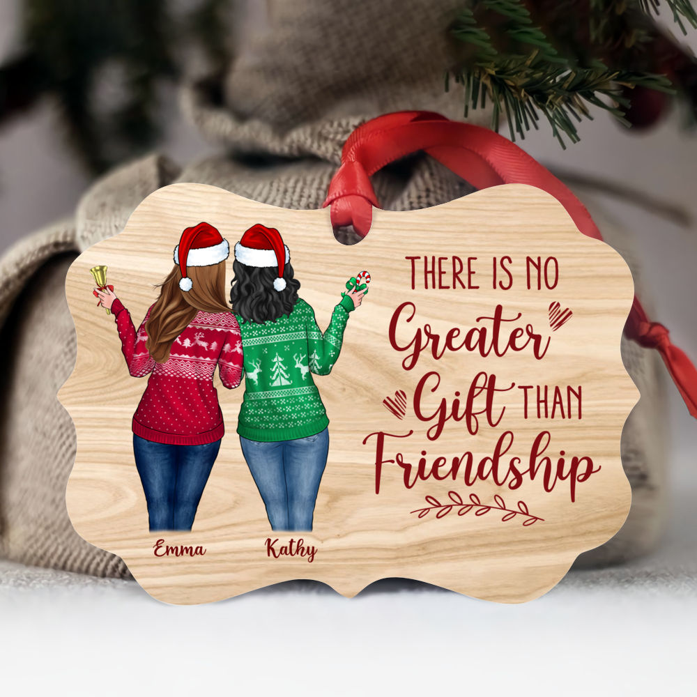 Personalized Christmas Ornament - There Is No Greater Gift Than Friendship | Gossby