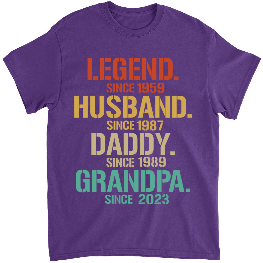 Personalized Dad Grandpa Shirt, Husband Father Grandpa Legend Fathers Day  Gift - Bring Your Ideas, Thoughts And Imaginations Into Reality Today