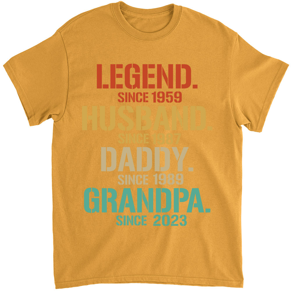 Personalized Dad Grandpa Shirt, Husband Father Grandpa Legend Fathers Day  Gift - Bring Your Ideas, Thoughts And Imaginations Into Reality Today