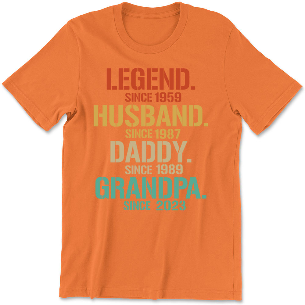 Father's day shirt - Personalized Dad Grandpa Shirt, Father's Day Shirt,  Husband Father Grandpa Legend, Grandfather Custom Dates, Funny Dad Birthday  Gift for Men ID-0518-EGOH 31260