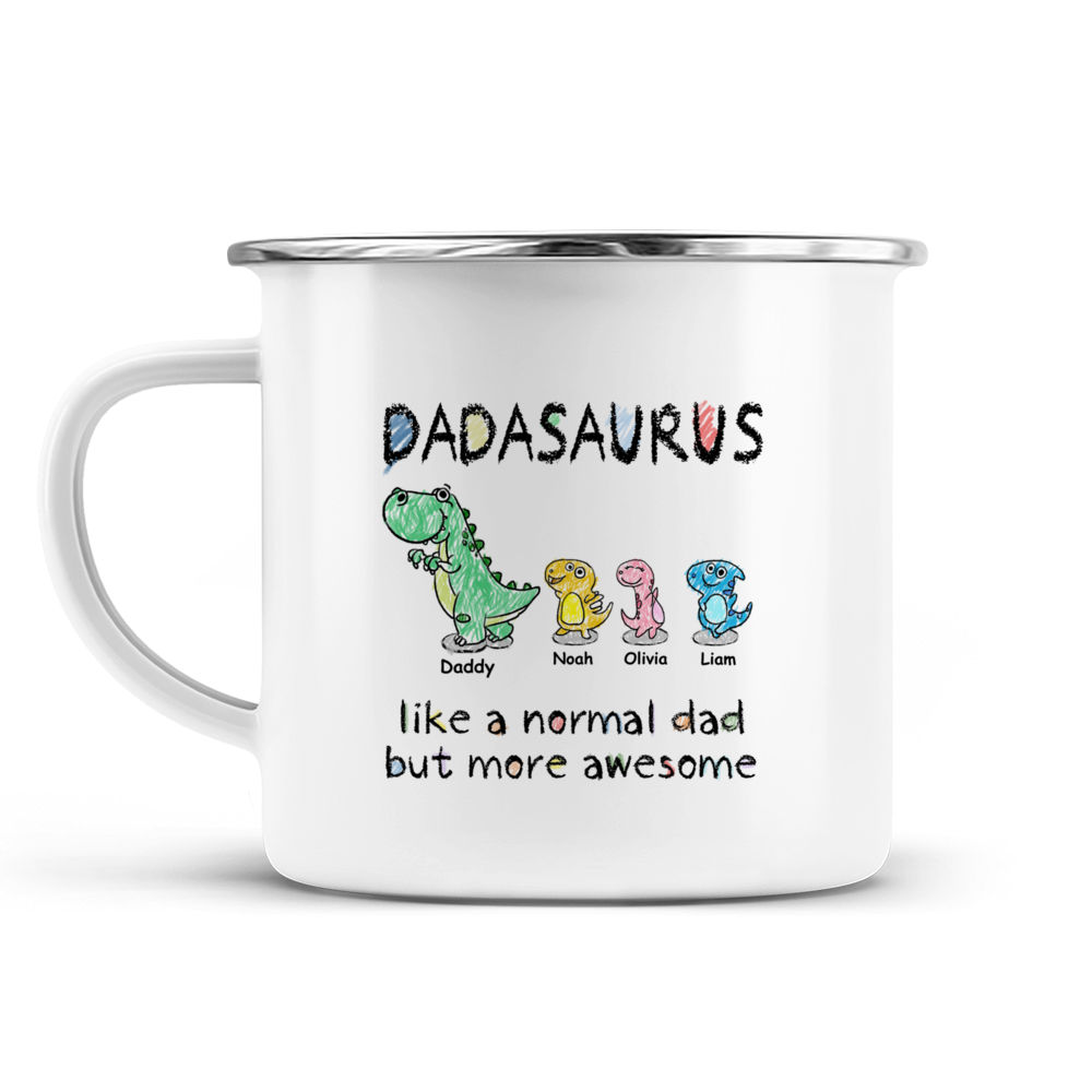 Personalized Mug - Father Mug - Dadasaurus like a normal dad but