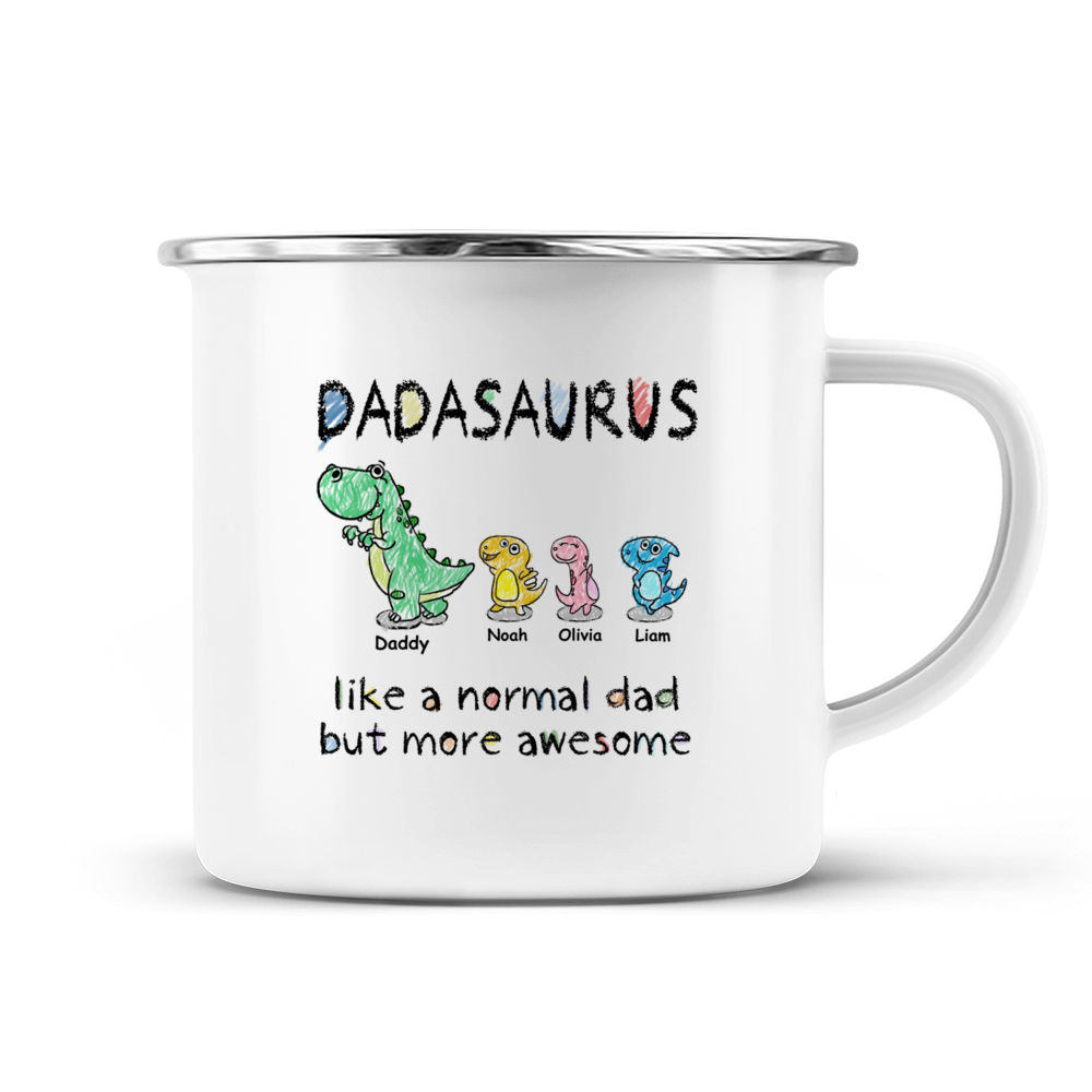 Personalized Mug - Father Mug - Dadasaurus like a normal dad but