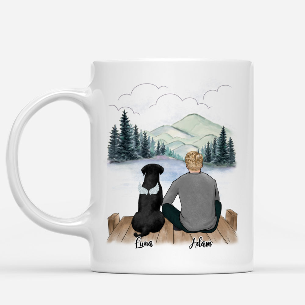 Personalized Dog Dad Mug - Man and Dogs - Forever In My Heart_1