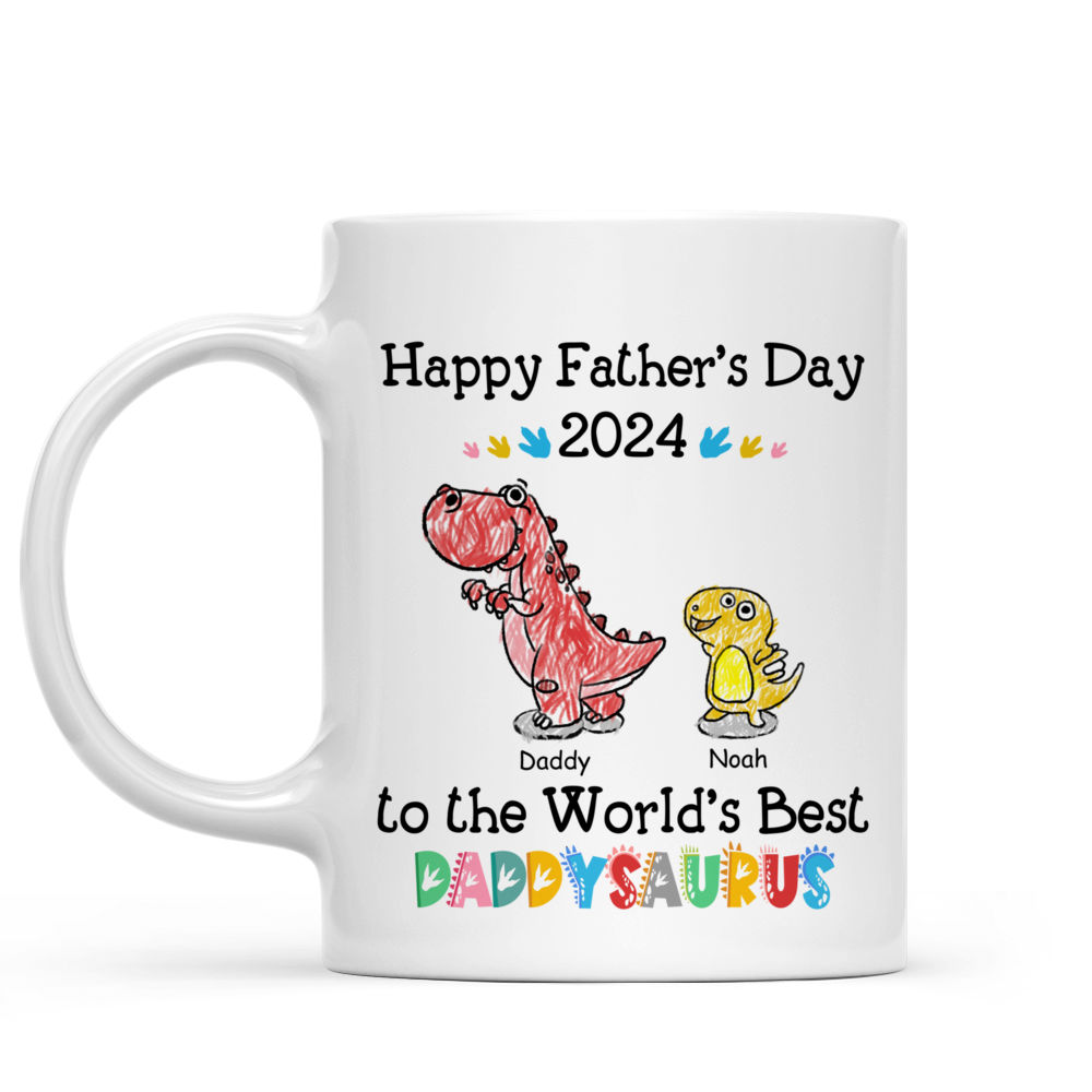 Father's Day Gift - Happy Father's Day to the world's Best Dadasaurus 2024 - Gift For Dad, Grandpa - Personalized Mug_3