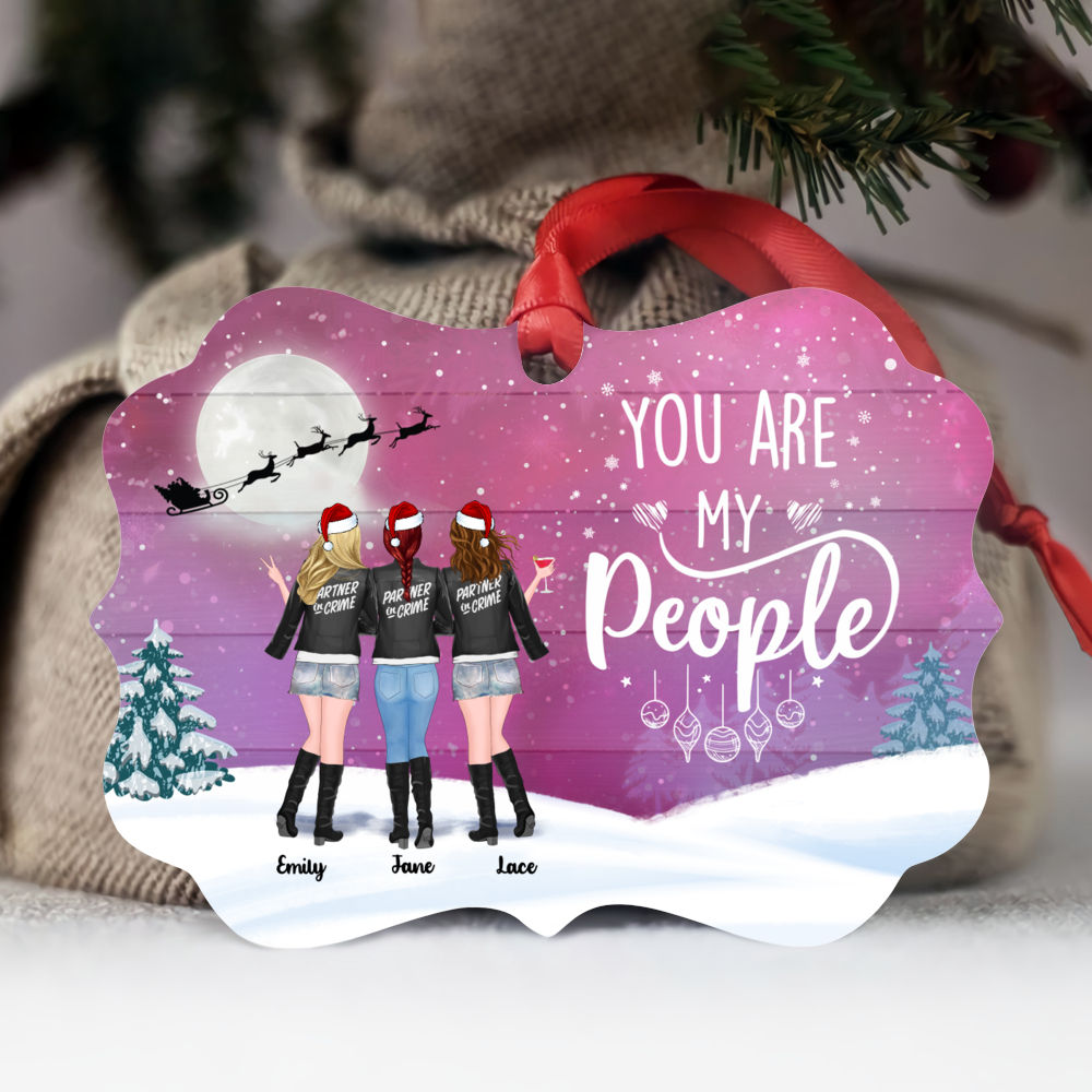 Personalized Ornament - Partner in Crime - You Are My People - Up to 5 Women (Ornament)