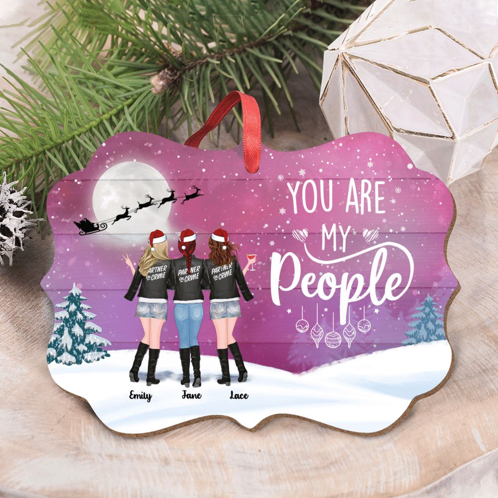 Neighbor, if friendship were a crimeChristmas Ornament – Joyful