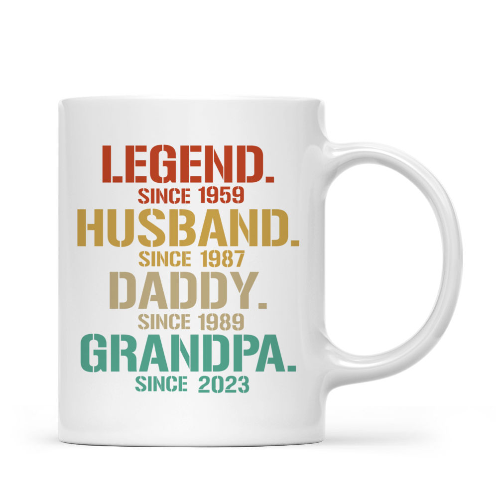 Father's day 2023 - Legend Husband Daddy Papa Customized Mug, Personnalized Legend Husband Dad Grandpa Mug, Personalized Gifts for Grandpa, for dad 31766_1