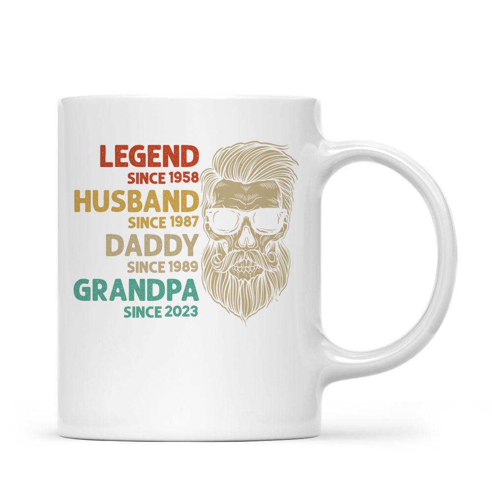 Customized Mug With Photo Funny Mug For Dad Legend Husband Daddy Papa  Coffee Mug - Oh Canvas