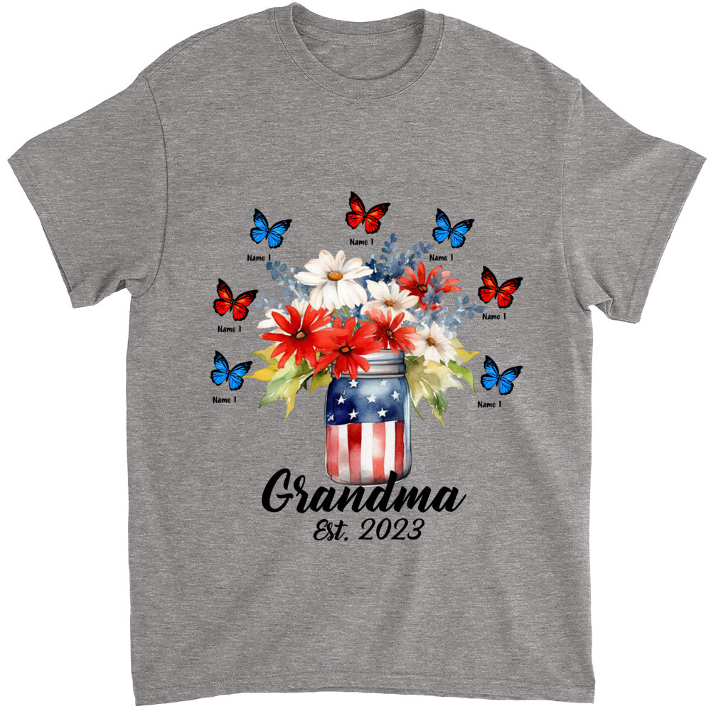 Patriotic Doodle 4th Of July Mamaw And Grandkid CTH01 Mug