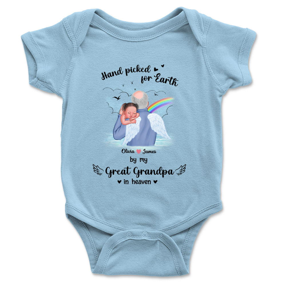 Personalized Onesie - Custom Baby Onesies - Memorial - Hand picked for  Earth by my Grandpa in heaven