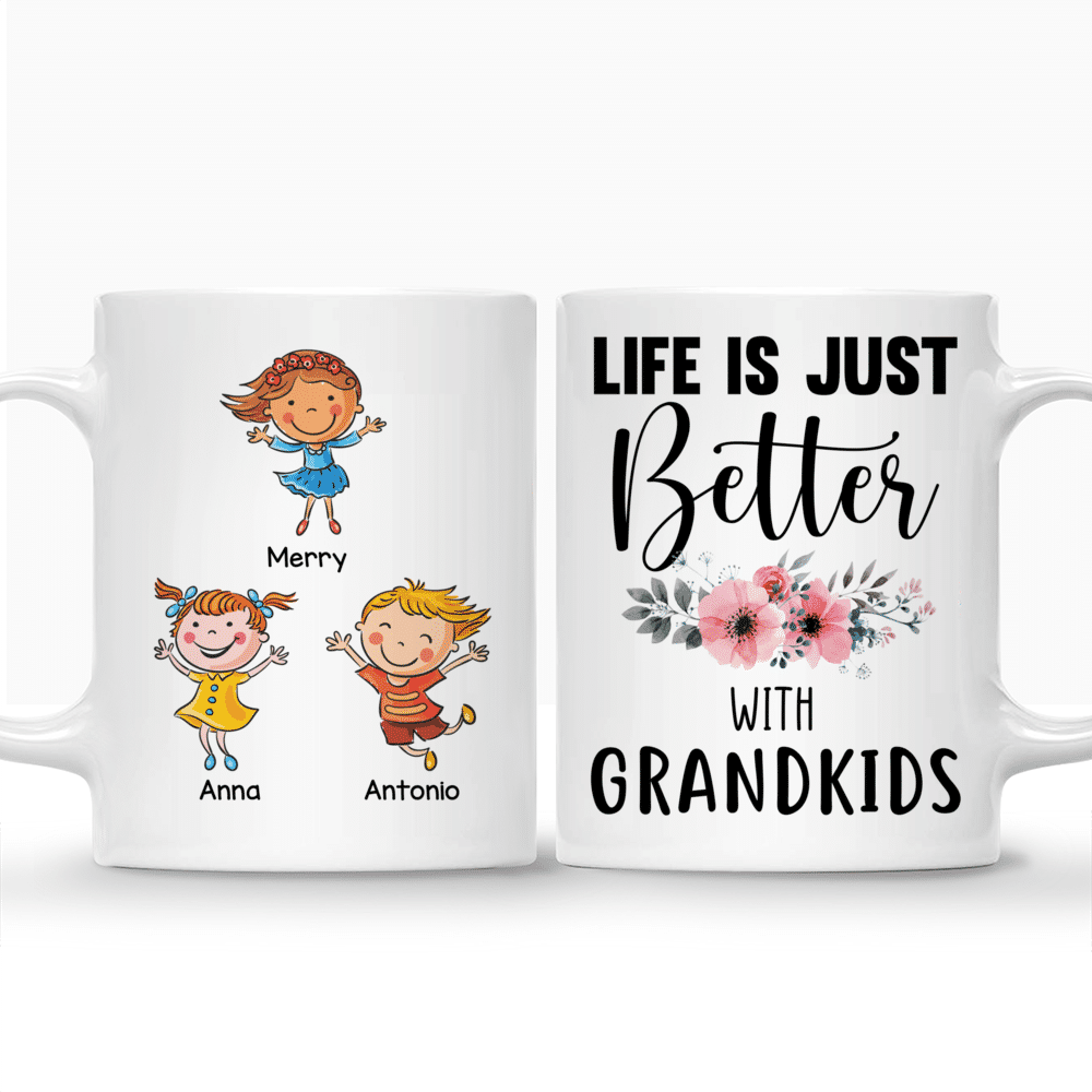 Personalized Mug - Grandkids  - Xmas Mug - Life Is Better With GrandKids_3