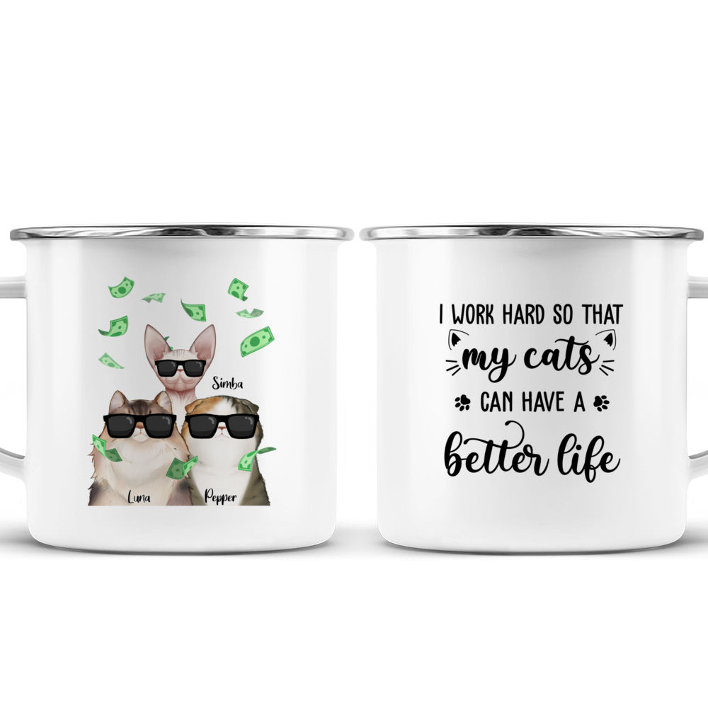 Cat Can Glass Tumbler, I Work Hard So My Cats Can Have A Good Life, Be –  Toposcom