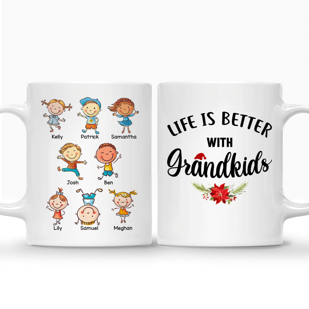 Custom Christmas Mug - Life is Better with Grandkids_3