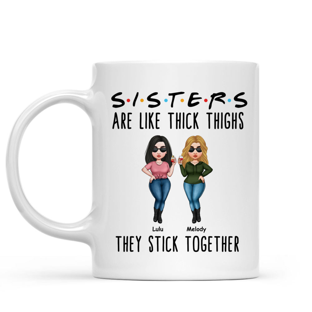 ThisWear Best Friends Gifts Best Friends are Like Chubby Thighs They Stick  Together Funny Gifts for Best Friend Birthday 11 ounce 2 Pack Coffee Mugs