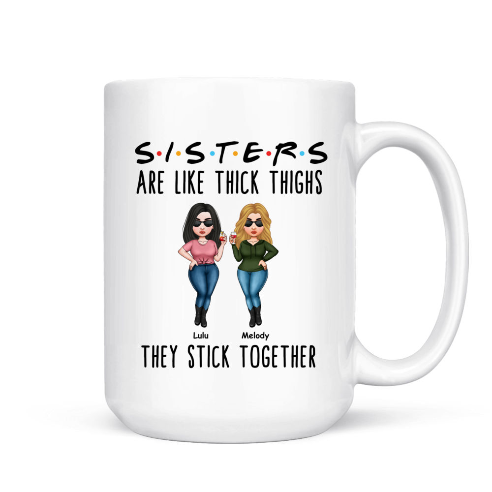 ThisWear Best Friends Gifts Best Friends are Like Chubby Thighs They Stick  Together Funny Gifts for Best Friend Birthday 11 ounce 2 Pack Coffee Mugs