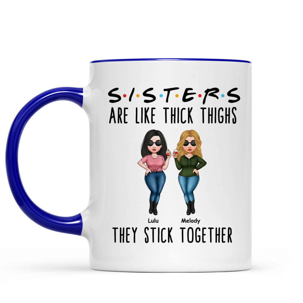 ThisWear Best Friends Gifts Best Friends are Like Chubby Thighs They Stick  Together Funny Gifts for Best Friend Birthday 11 ounce 2 Pack Coffee Mugs