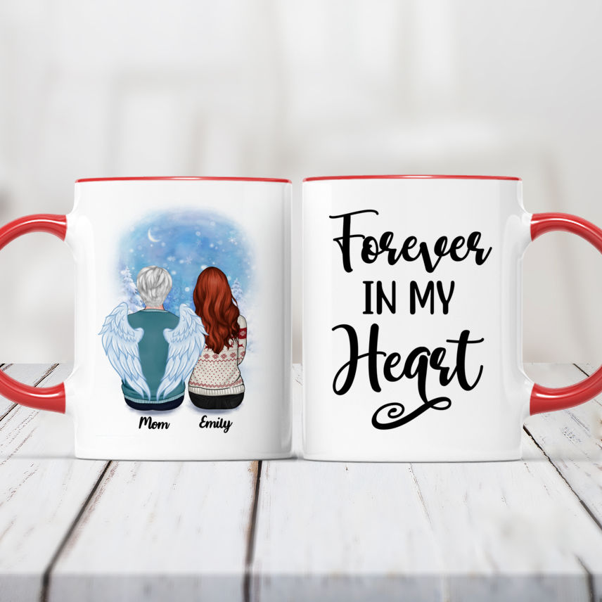 Mom with Heart Coffee Mug