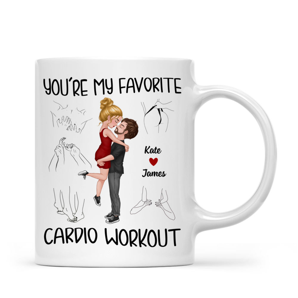 Gift For Couples - You're My Favorite Cardio Workout -  Gift For Her/Him - Valentine's Day Gifts, Couple Mug - Personalized Mug_2