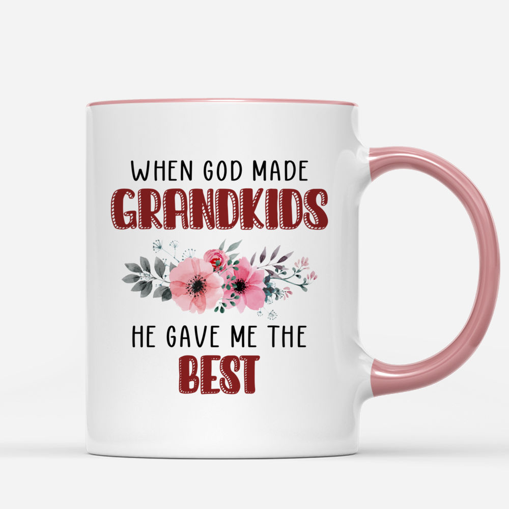 Up to 9 Kids - When God Made Grandkids He Gave Me The Best - Personalized Mug_2