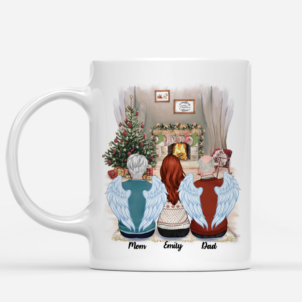 Personalized Mug - Christmas Memorial Mug - A Piece Of My Heart Live In Heaven (For Dad/Mom/GrandPa/GrandMa)_1