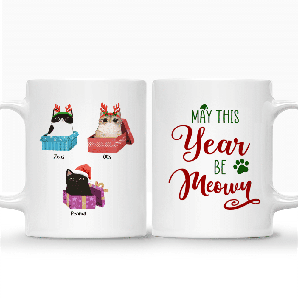 Personalized Mug - Cats Christmas - May This Year Be Meowy_3