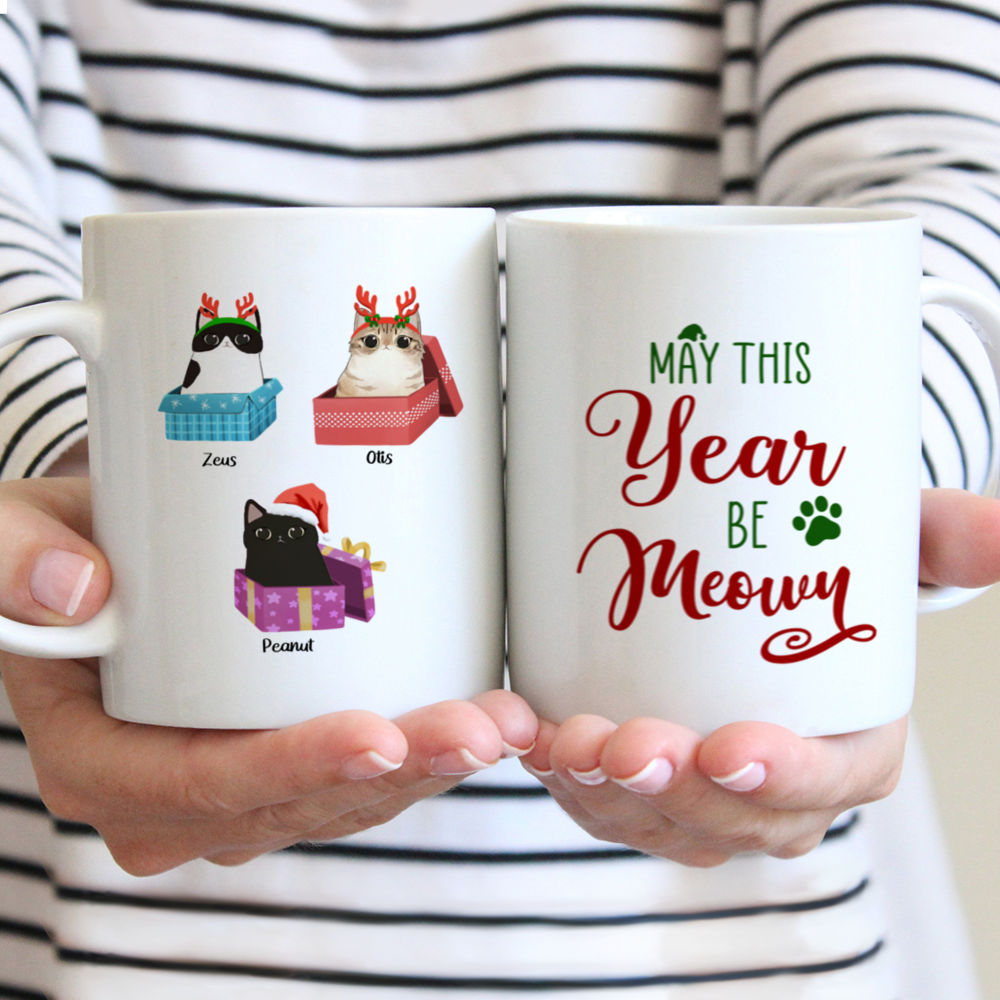 Personalized Mug - Cats Christmas - May This Year Be Meowy