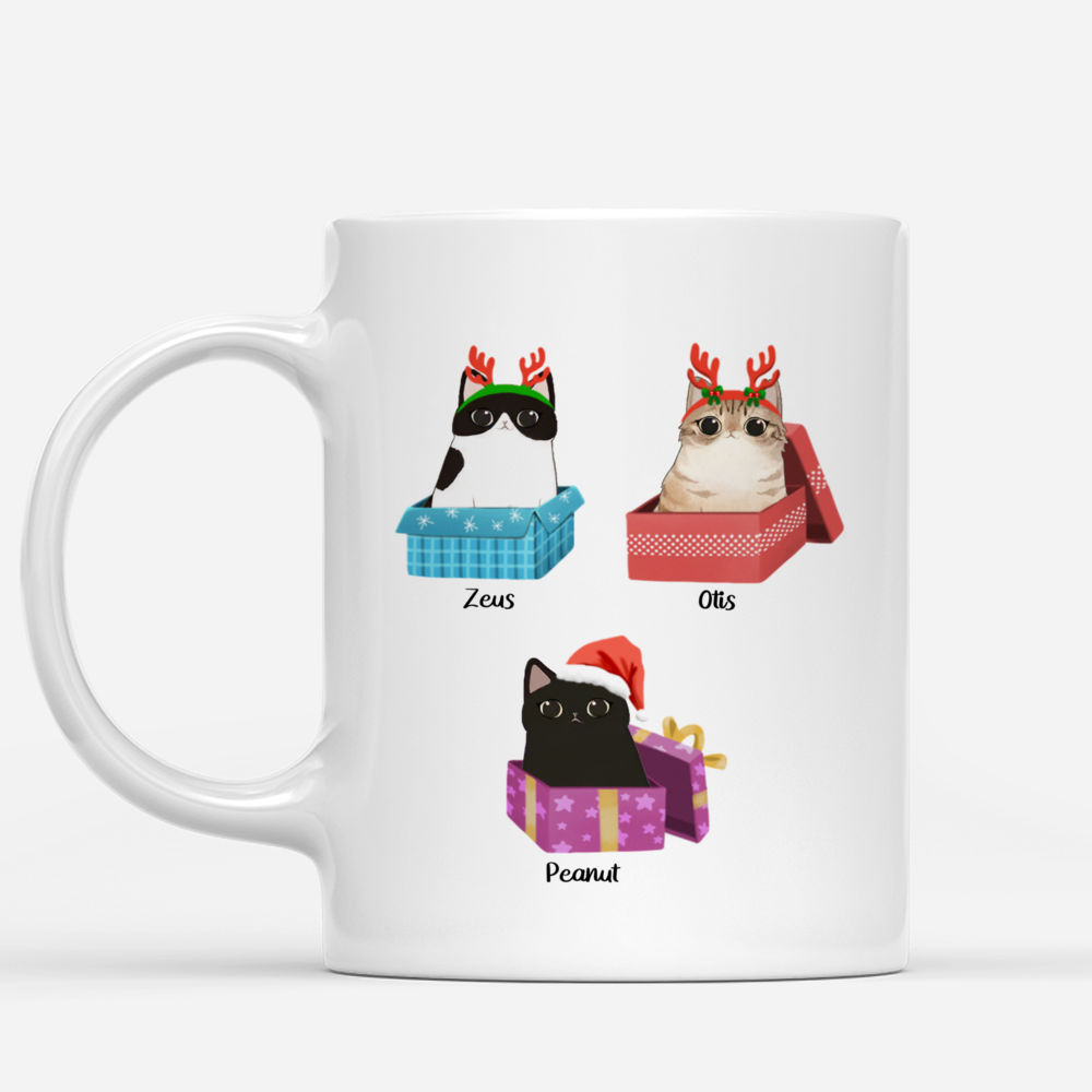 Personalized Mug - Cat Christmas - Life is better with Cats_1