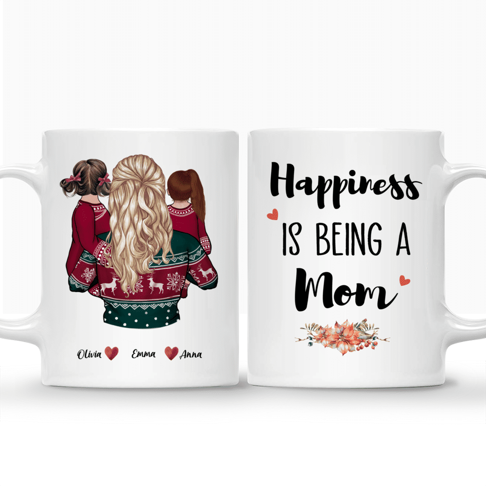 Personalized Mug - Mother & Kids - Happiness Is being a Mom_3