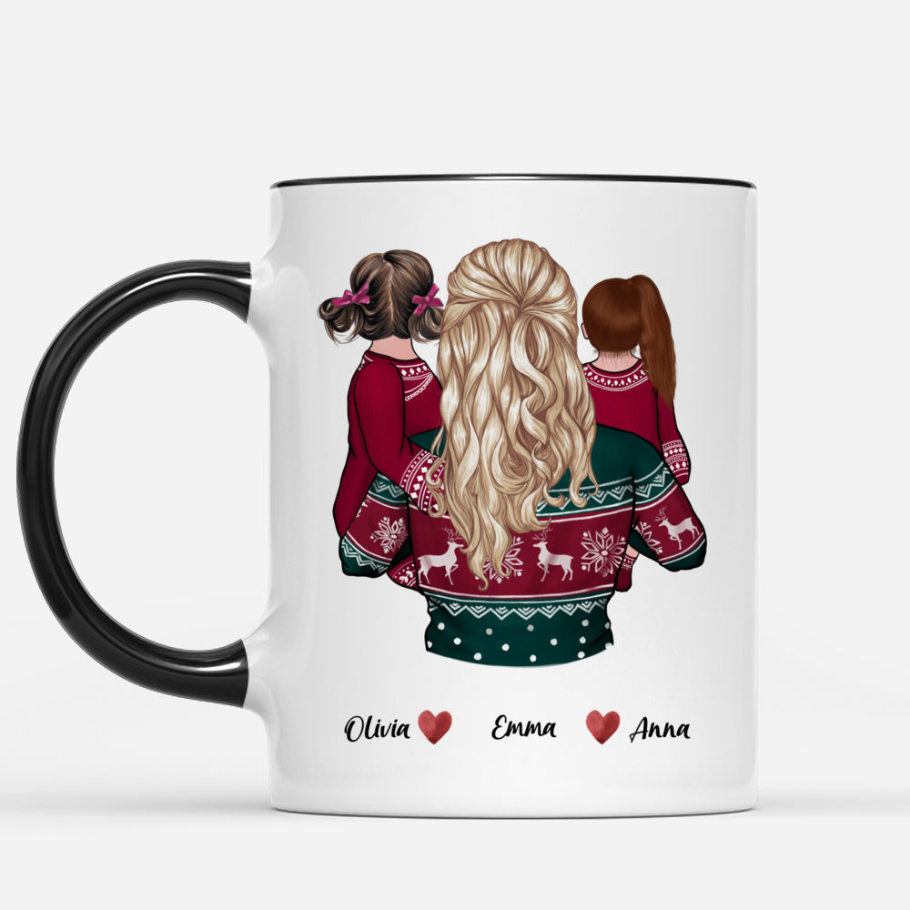 Personalized Family Mug - Mother & Kids Happiness Is Being A Mom