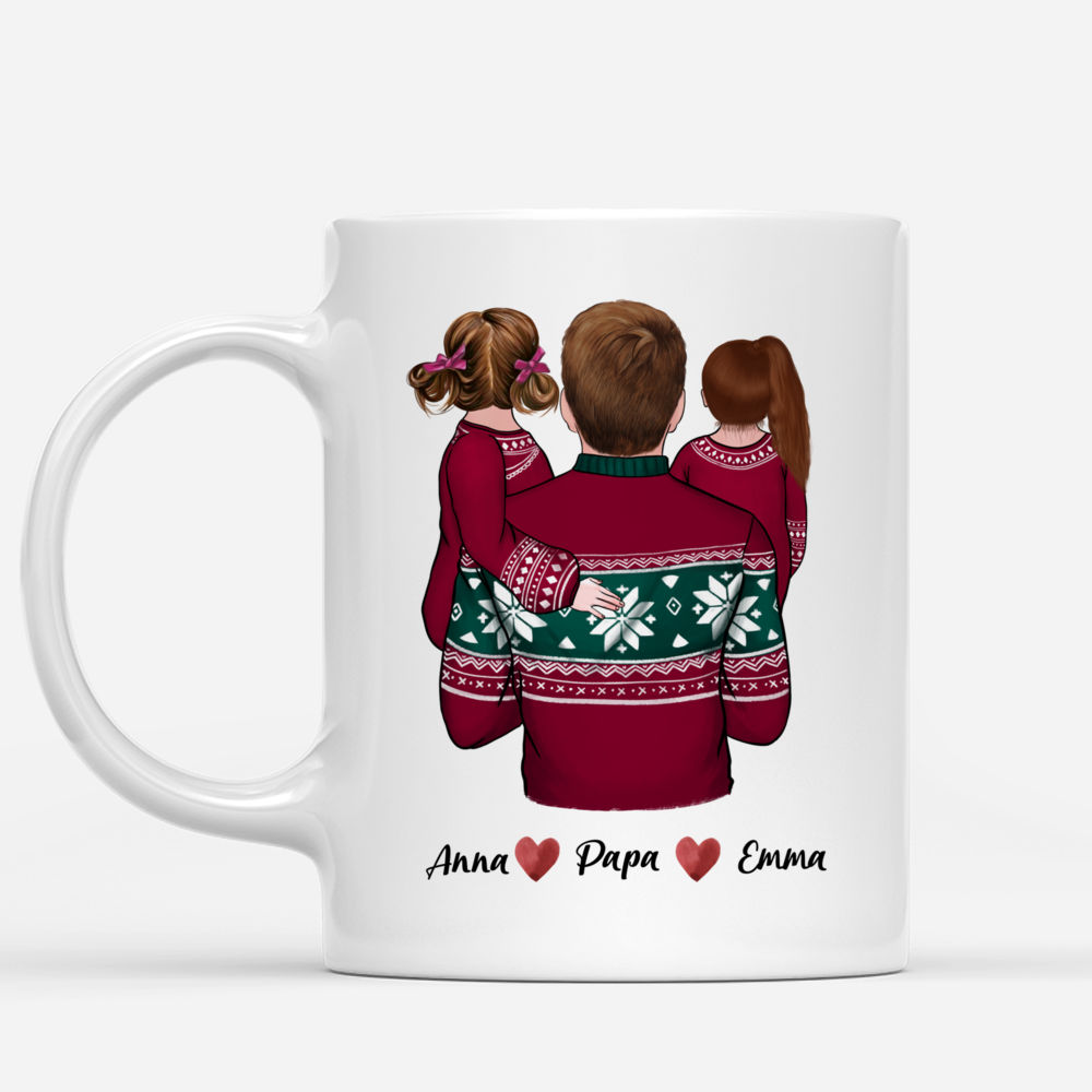 Personalized Mug - Father & Kids - Happiness Is being a Dad_1