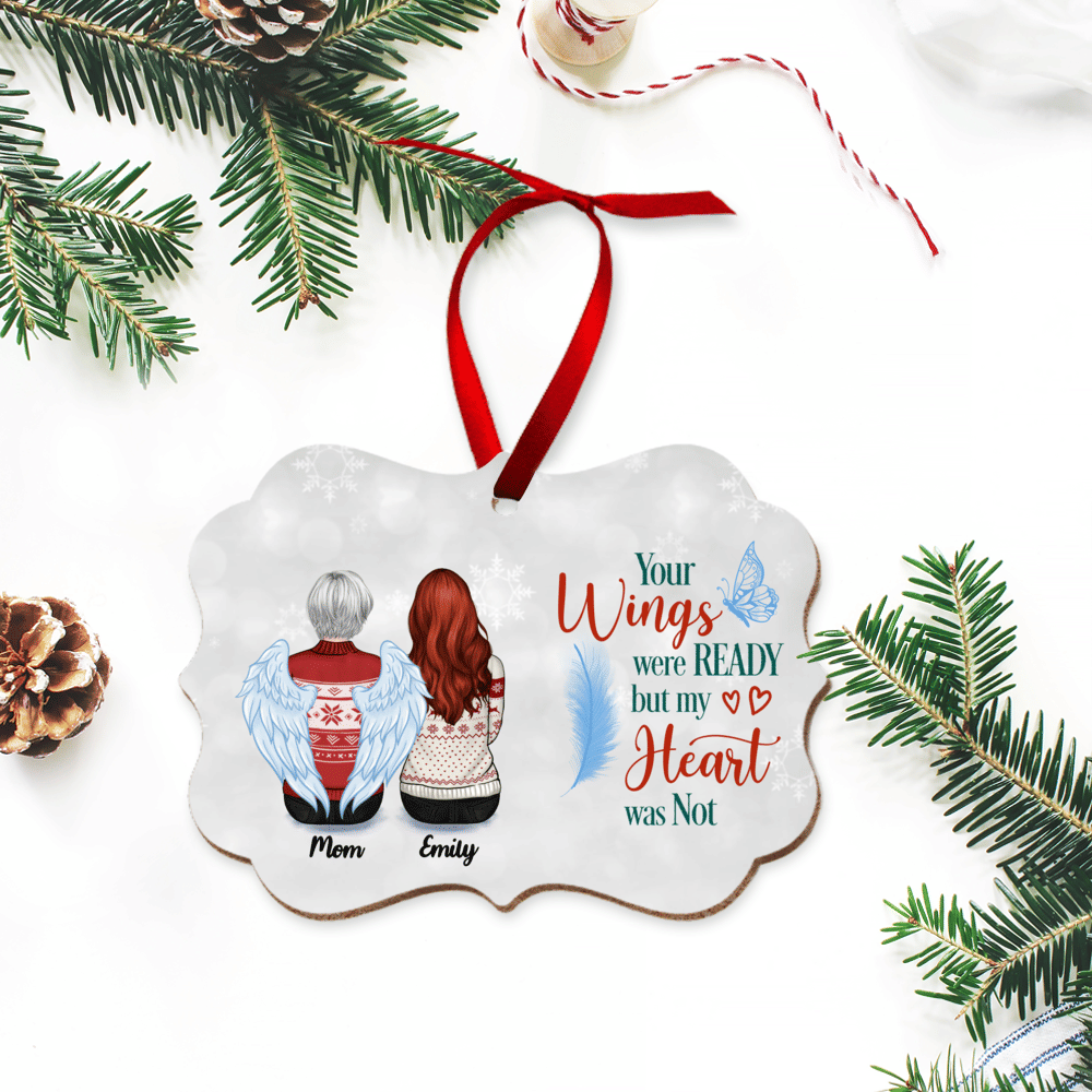 Christmas Photo Memorial Ornament Engraved Forever In Our Hearts