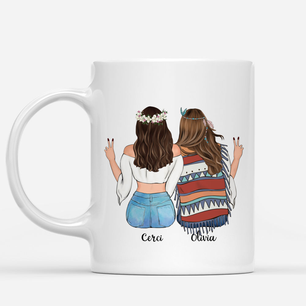 Customized Mug For Boho Hippie Bohemian Friends - Always Sisters_1