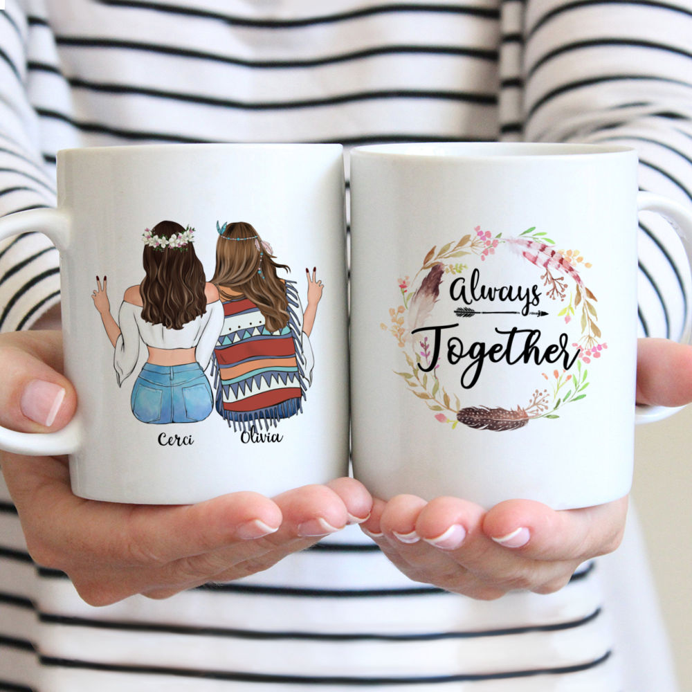 Boho Hippie Bohemian - Always Together (S) - Personalized Mug