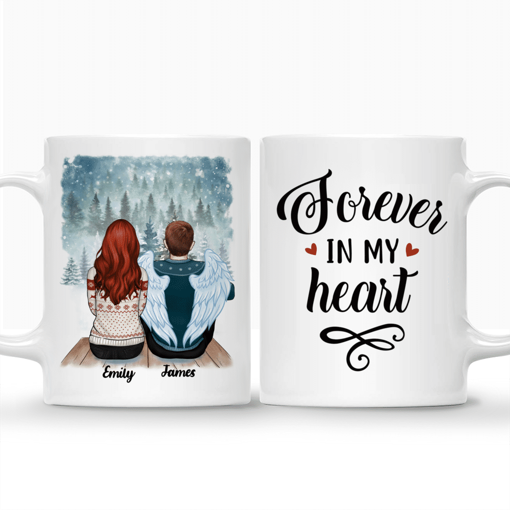 Personalized Mug - Memorial Mug - Snow - Forever In My Heart_3