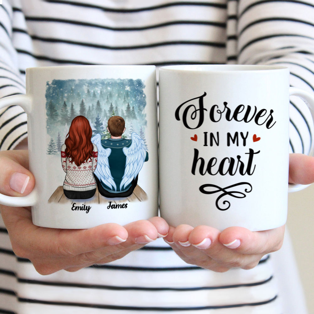 Personalized Mug - Memorial Mug - Snow - Forever In My Heart