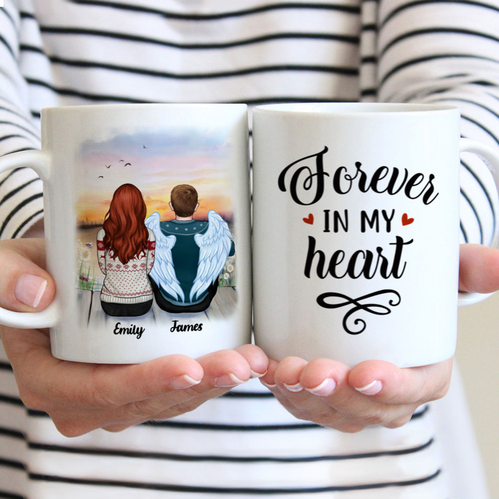 Personalized Mug - Memorial Mug - Sunset - Forever In My Heart