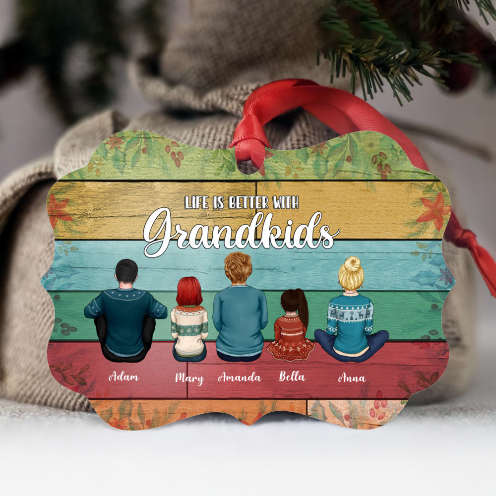 Personalized Star Ornament for Grandson, Grandson Cute Christmas