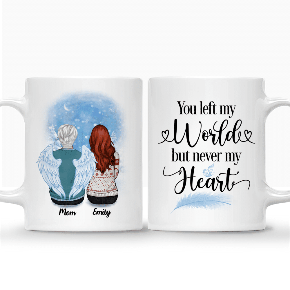Memorial Personalized Mug - You Left My World, But Never My Heart_3