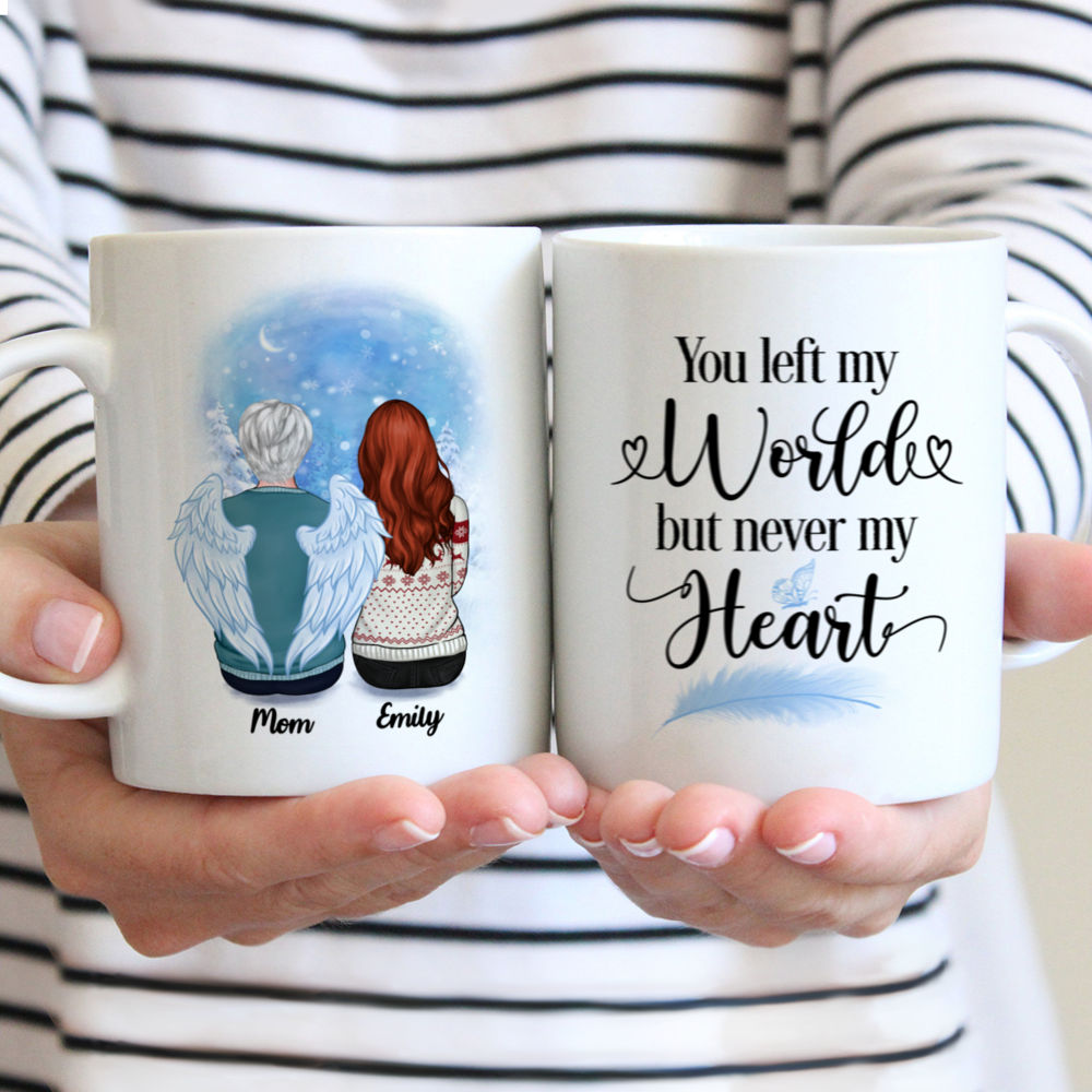 Memorial Personalized Mug - You Left My World, But Never My Heart