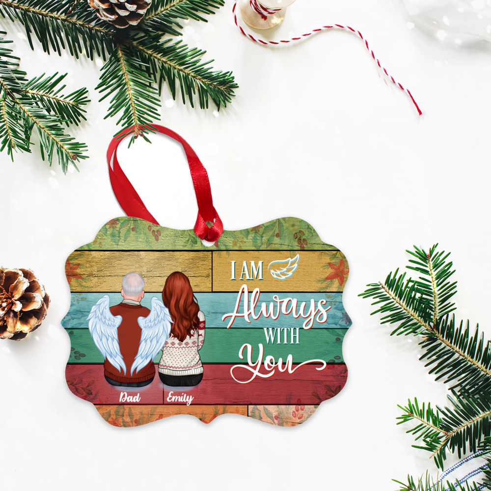 Personalized Ornament - Family Memorial Ornament - I Am Always With You (Up to 4 People - Colorful)_2