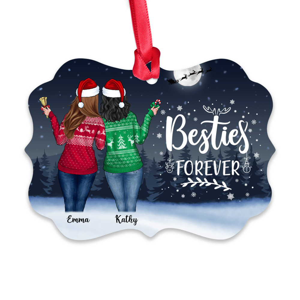 Personalized Ornament - Christmas Night Up to 5 Girl - Besties Forever_1